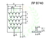 Лента конвейерная рифленая ЛР-В740
